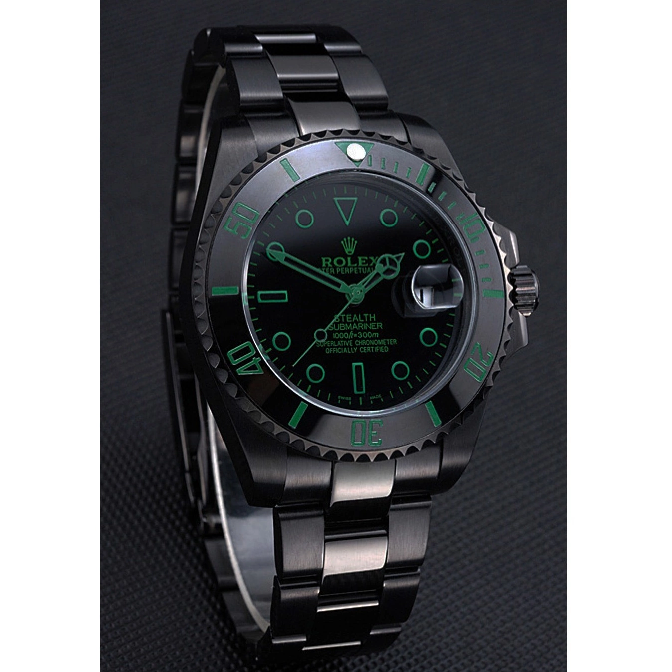 Aaa replica watch Ceramic Submariner Rolex 622007 Black Stealth 0807